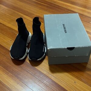 Balenciaga Adult Black and White Sock Sneakers